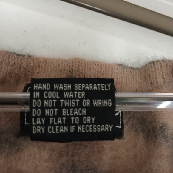 UEC Parisian Signature Animal Print Angora Button up cardigan Sweater sz Large - Picture 3 of 12